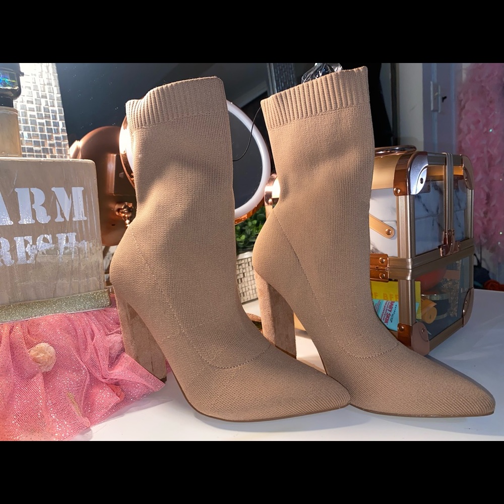 New Forever 21 - Block Heel Sock Booties